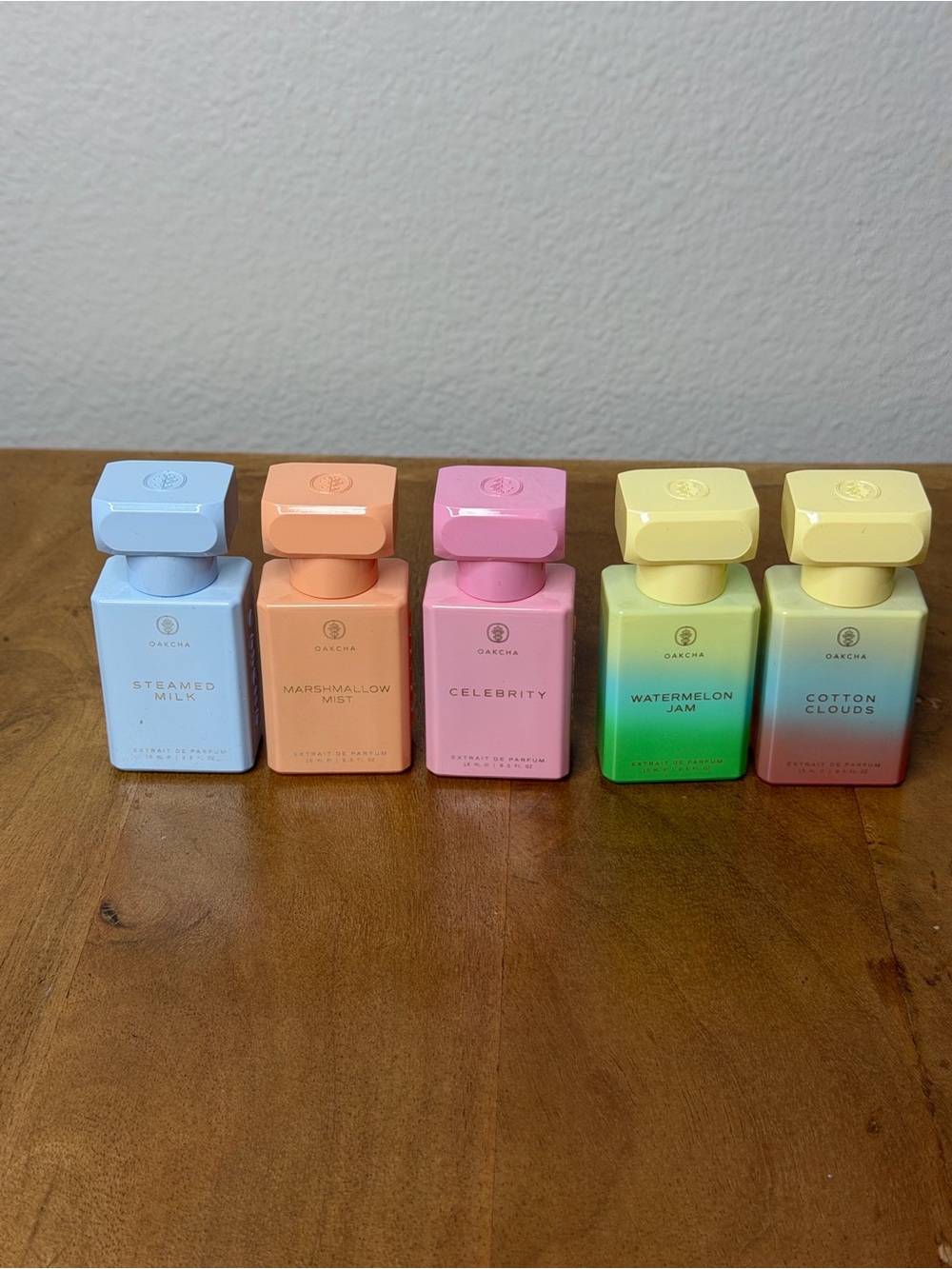 OAKCHA 5 mini Extrait perfumes Marshmallow, Watermelon Jam